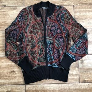 Peruvian Connection baseball sweater jacket Size M